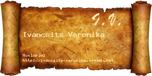 Ivancsits Veronika névjegykártya
